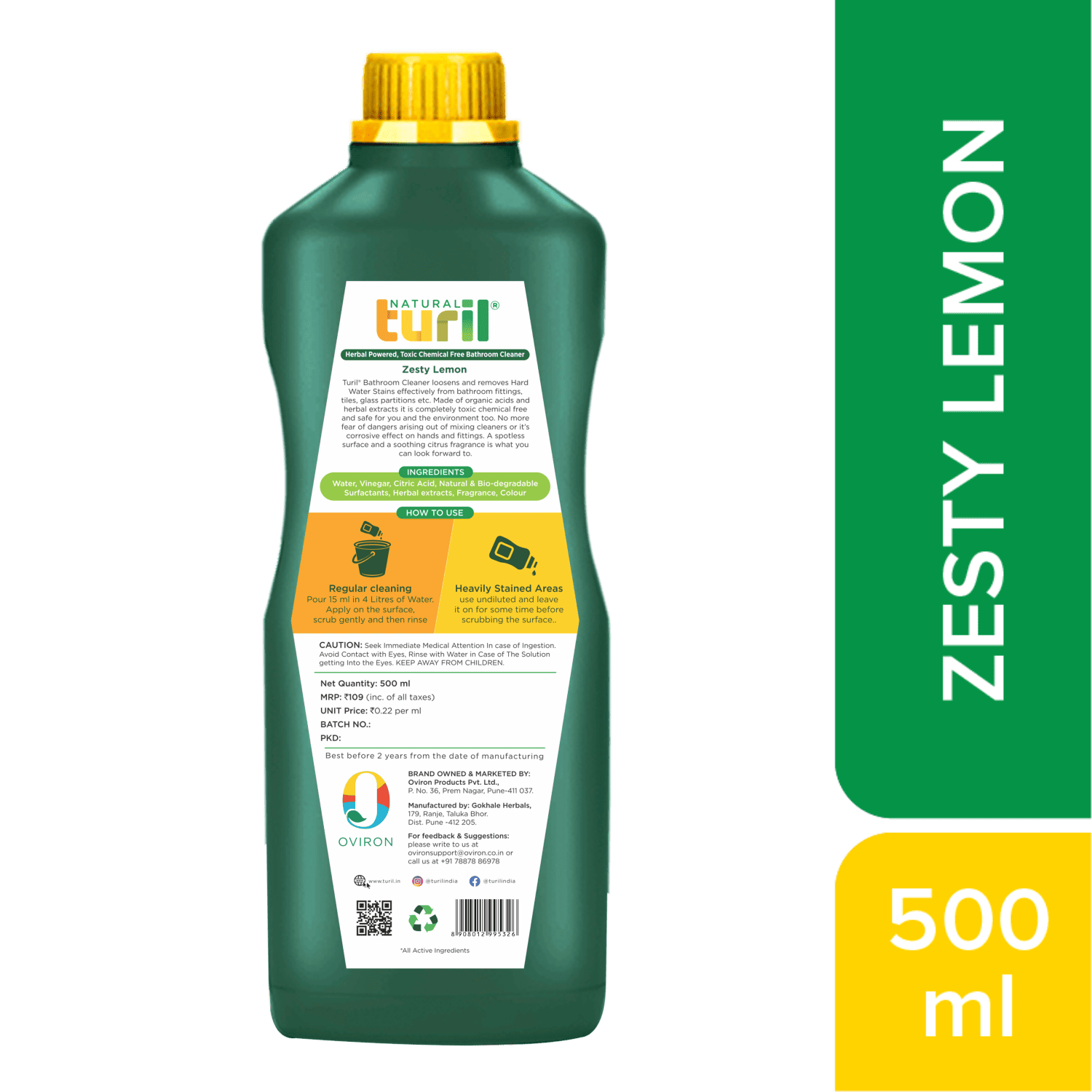 Turil Bathroom Cleaner - Zesty Lemon fragrance - Image 3
